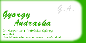 gyorgy andraska business card
